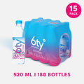 [520ml 15แพ็ก 180ขวด] น้ำแร่ 6ty Degrees Mineral Water